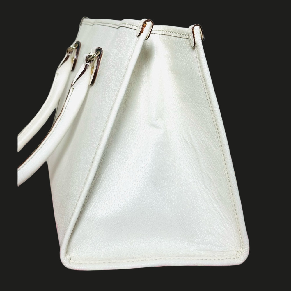 KATE SPADE LEATHER CLASSIC IVORY Shoulder Bag overnight large size 15.5 x 10.5” - Picture 12 of 16